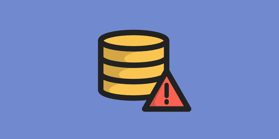 database icon with error icon