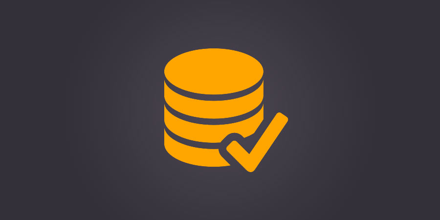 database icon with tick icon